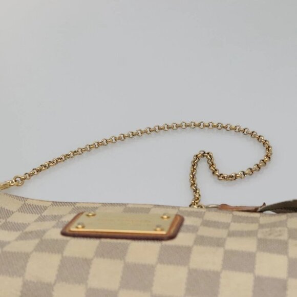 LOUIS VUITTON Damier Azur Eva Shoulder Bag 2way N55214 LV Auth 132641 - Picture 9 of 16